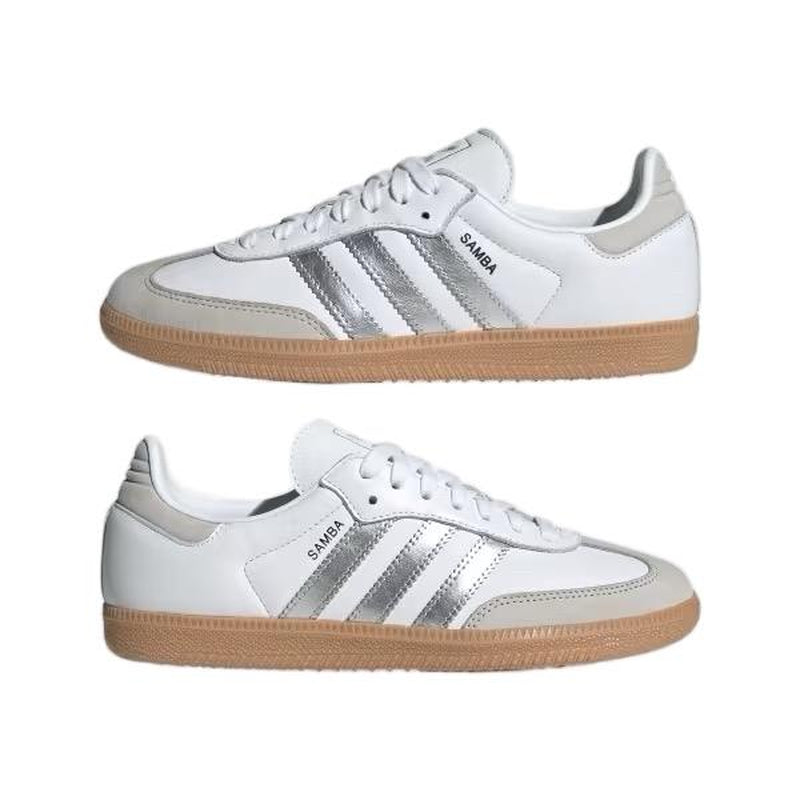 Adidas Samba OG White Silver Metallic Grey Women’S Perfect Daily Fashion Footwear Sneakers Shoe Girl Walking Shoes Running Trainer Casual Athletic