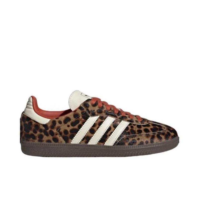 Adidas Samba OG Red Leopard Women’S Perfect Sneaker Fashion Footwear Cow Skin Shoe Walking Trainer Girl Casual Comfortable
