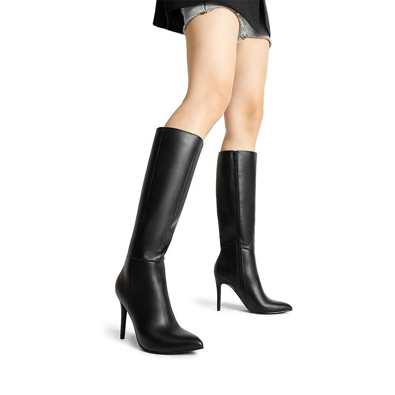 Dream Pairs Women'S Pointed Toe Stiletto Knee High Boots