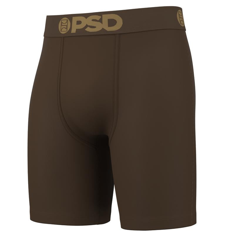 PSD Men'S Earth Tones Boxer Brief 3 Pack - Standard Length 7 Inch Inseam, Soft and Breathable Cotton Blend Stretch Fabric Menswear Basic
