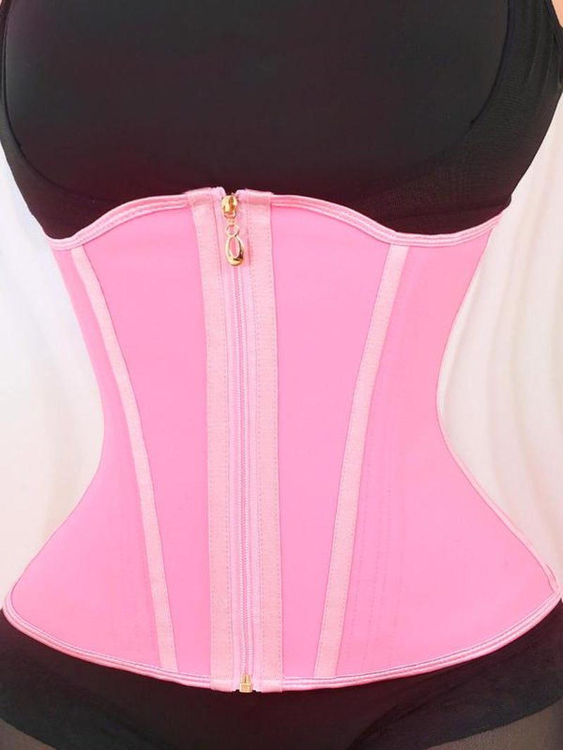 Women'S Solid Zipper Front Waist Trainer, High Stretch Tummy Control Shaper, Tummy Tuck Shaper for Postpartum Recovery, Body Shapewear, Corset Waist Trainer Shaper, Shapewear for Women, Highwaist Girdle