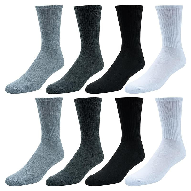 True Religion Mens Socks 8 Pairs Crew Socks for Men Premium Athletic Men'S Socks, Shoe Size 8-12