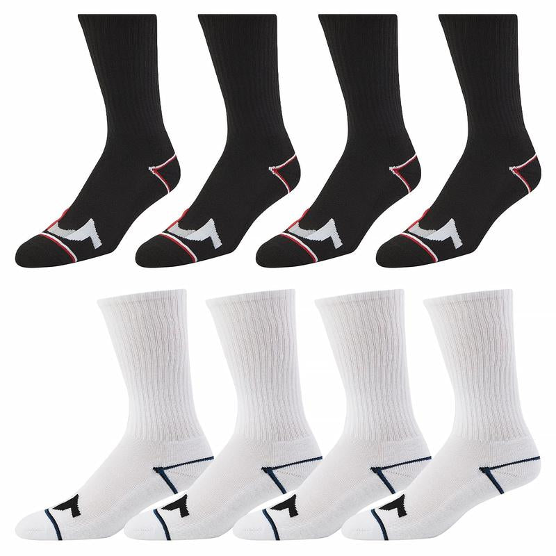 True Religion Mens Socks 8 Pairs Crew Socks for Men Premium Athletic Men'S Socks, Shoe Size 8-12