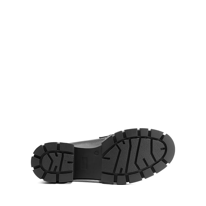 Dream Pairs Women'S round Toe Chunky Slip-On Loafers with Horse-Bit Accent for Casual Occasions