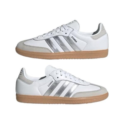 Adidas Samba OG White Silver Metallic Grey Women’S Perfect Daily Fashion Footwear Sneakers Shoe Girl Walking Shoes Running Trainer Casual Athletic