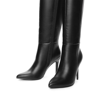 Dream Pairs Women'S Pointed Toe Stiletto Knee High Boots