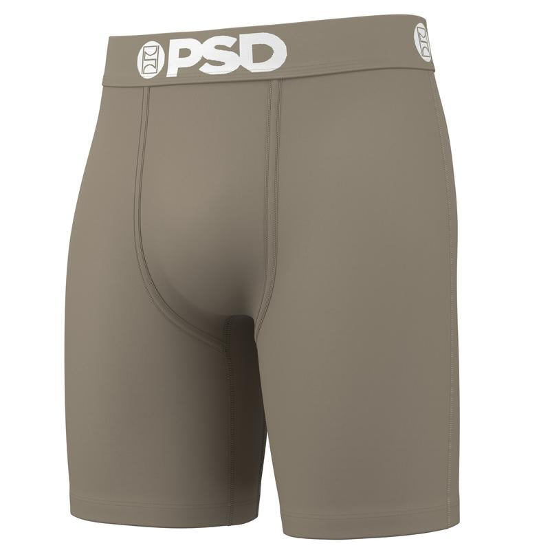 PSD Men'S Earth Tones Boxer Brief 3 Pack - Standard Length 7 Inch Inseam, Soft and Breathable Cotton Blend Stretch Fabric Menswear Basic
