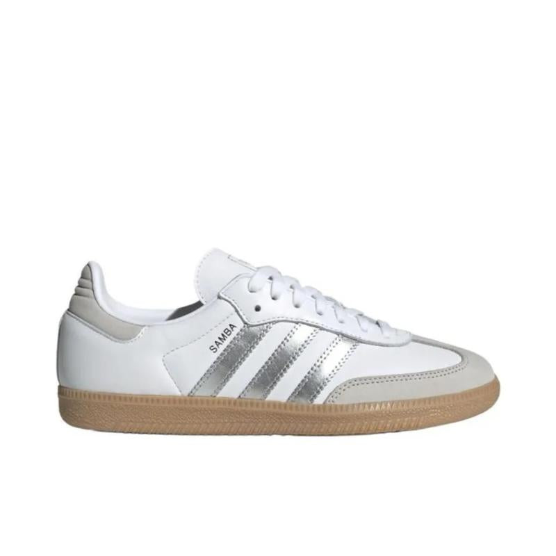 Adidas Samba OG White Silver Metallic Grey Women’S Perfect Daily Fashion Footwear Sneakers Shoe Girl Walking Shoes Running Trainer Casual Athletic