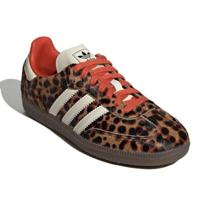 Adidas Samba OG Red Leopard Women’S Perfect Sneaker Fashion Footwear Cow Skin Shoe Walking Trainer Girl Casual Comfortable