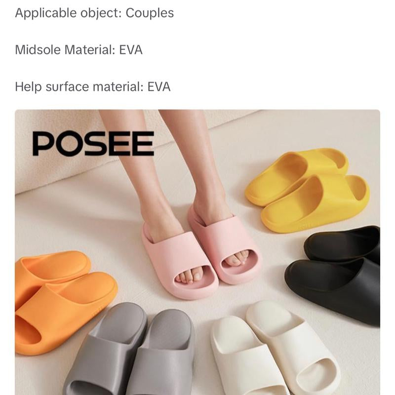 Posee Pillow Slipper Slides for Women and Men-Nonslip