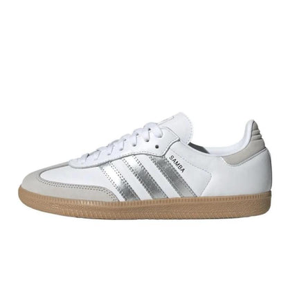 Adidas Samba OG White Silver Metallic Grey Women’S Perfect Daily Fashion Footwear Sneakers Shoe Girl Walking Shoes Running Trainer Casual Athletic