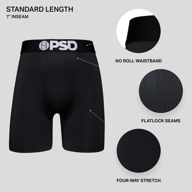 PSD Men'S Earth Tones Boxer Brief 3 Pack - Standard Length 7 Inch Inseam, Soft and Breathable Cotton Blend Stretch Fabric Menswear Basic